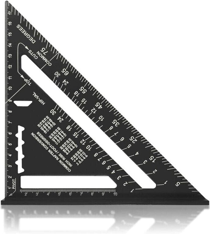 Thumbnail - SNQ - Metrisches System, multifunktionen, 180 mm, Metall-Aluminium-Lineal, quadratischer Anreißlehrenführer, Winkelmesse...