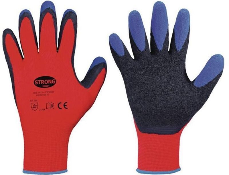 0523-10H Handschuhe Tip Grip Größe 10 rot/schwarz/blau en 388 PSA-Kat - Stronghand