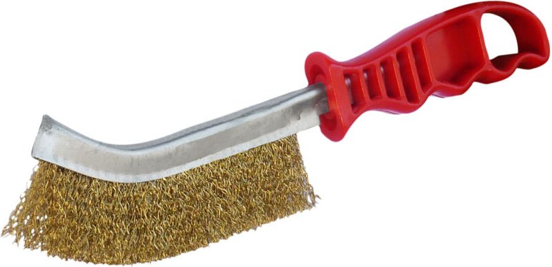 Konvexe Drahtbürste, vermessingter Stahl OUTIFRANCE