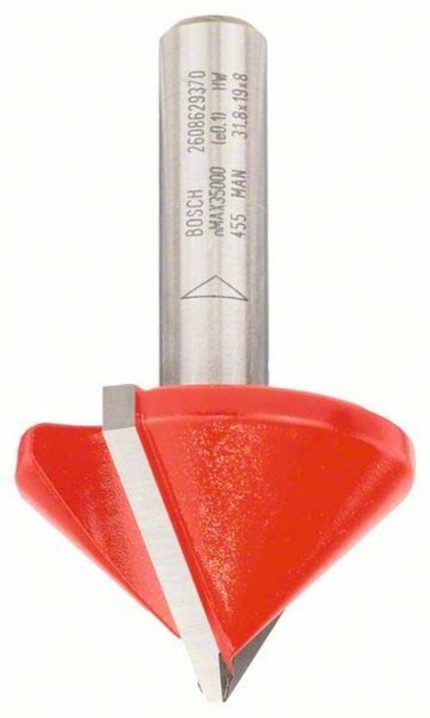 V-Nutfräser Expet for Wood mit 8 mm Schaft, d 31,8 mm, l 19 mm, g 51 mm, 90° - Bosch