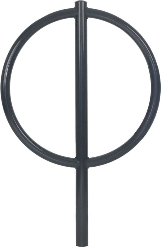 Thumbnail - Fahrradanlehnbügel 115 x 76 cm Stahl pulverbeschichtet ø 60 mm zum Einbetonieren Parker Anthrazit Typ o