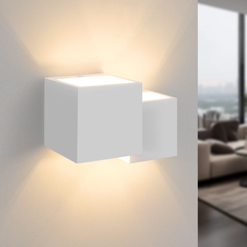 Thumbnail - Wandleuchte Innen Wandlampe G9 - Modern Design Up Down Flur Wandlampen Treppenhaus Leuchten Weiß Gipsleuchte Wandbeleuch...