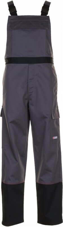 Thumbnail - Planam - Weld Shield Latzhose 5530 grau/schwarz, Gr. 62