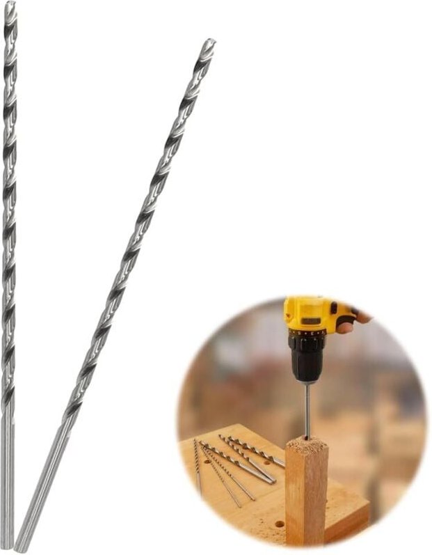 Gabrielle - 2 Stück 5 mm lange Spiralbohrer, Bohrer aus Hartstahl, Zubehör zum Bohren von Holz, Kunststoff, Aluminium