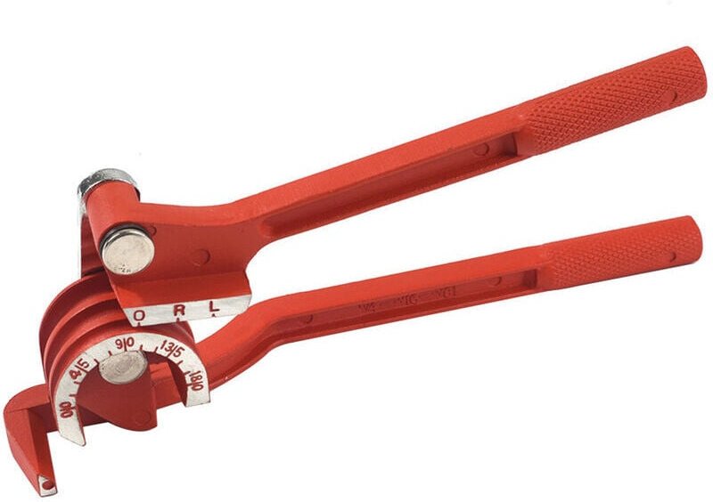 Linghhang - Manueller Rohrbieger kann 6 mm, 8 mm und 10 mm Kupferrohre um 180 ° biegen.