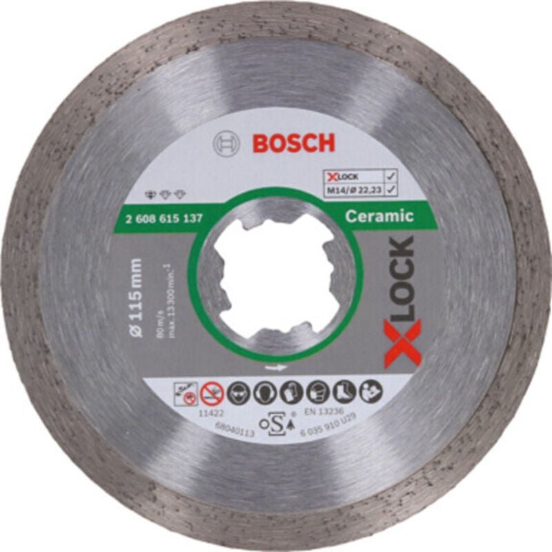 Bosch - x-lock Diamanttrennscheibe Standard for Ceramic 115 x 22,23 x 1,6 x 7