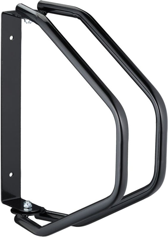 Relaxdays - Fahrradständer, zur Wandmontage, aus stabilem Stahl, Fahrradwandhalter, 180° schwenkbar, Einzelparker, schwa...
