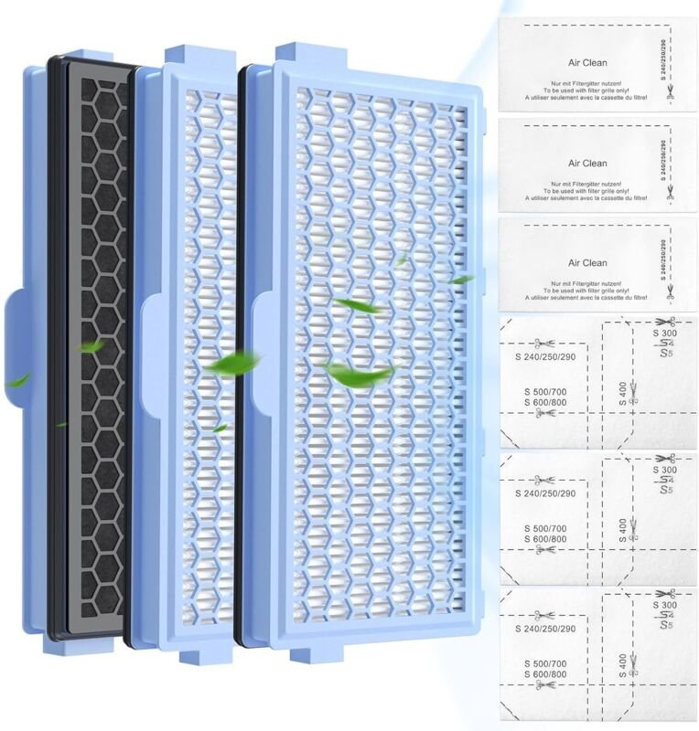 Packung mit 3 HEPA SF-HA 50 Filtern, kompatibel nur mit Miele Compact C1 und C2, Complete C2 und C3, S8340, S4, S5, S6, ...