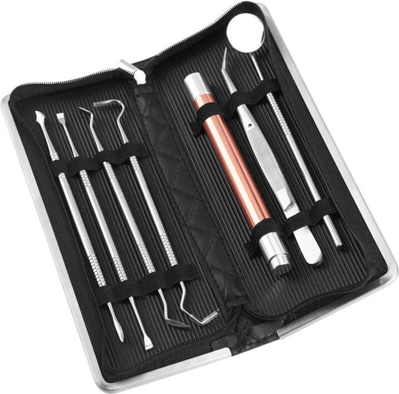 Zahnreinigungs-Werkzeugset, Zahnsteinentferner, 7-teiliges Set