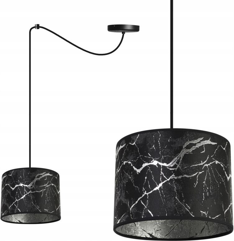 Deckenlampe Spinne Lampenschirm Silber Marmor