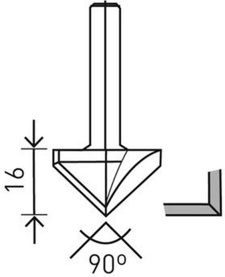 Gipskartonfräser hw S8 D32/90° – 491001 - Festool