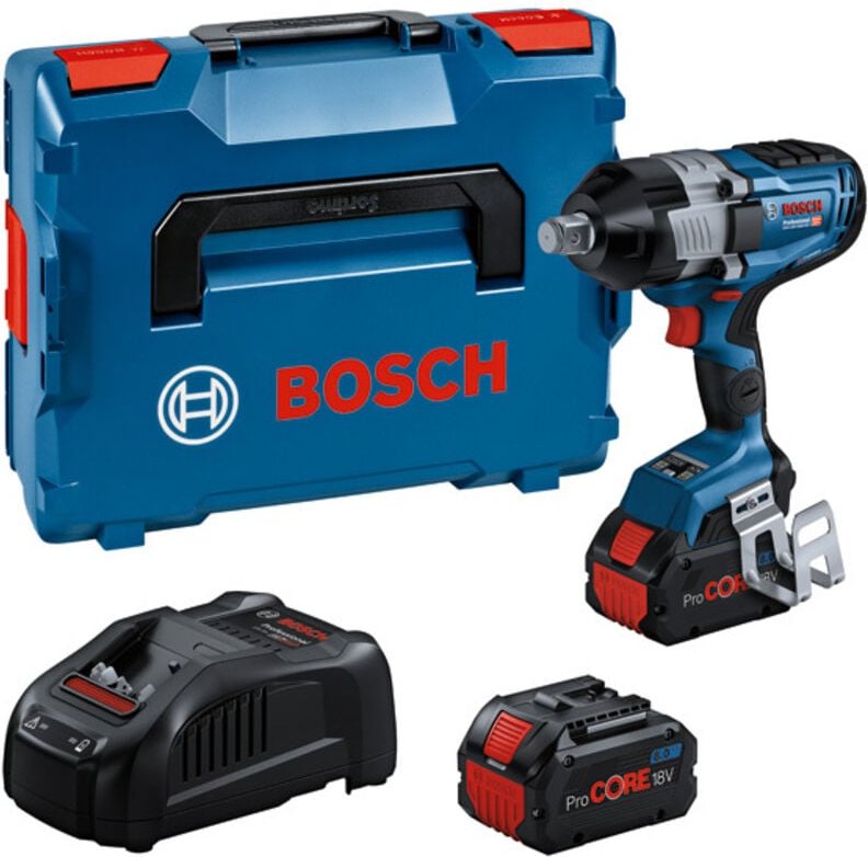 Bosch Akku-Drehschlagschrauber gds 18V-1600 hc, 3/4', 2x 8,0Ah pc und Ladegerät in l-boxx