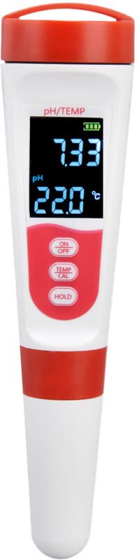 Professionelles pH-Messgerät Absolute X10, Wasserqualitätsmessgerät mit automatischer Temperaturregelung (0–60 °C), ABS,...