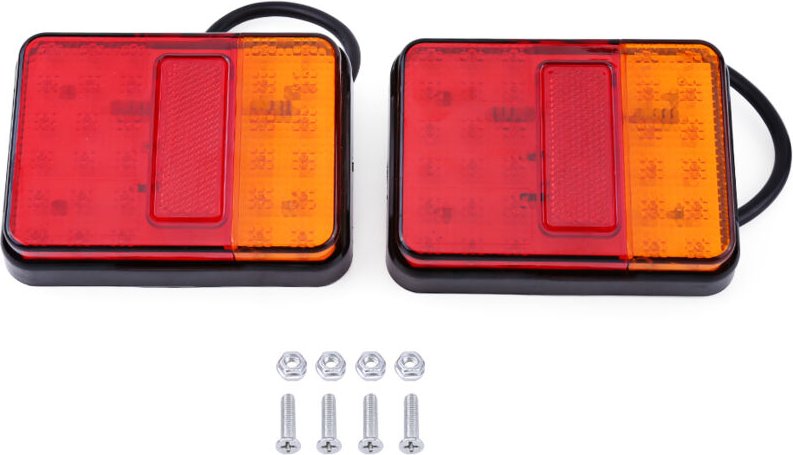 Tbest LED-Rückleuchten, superhelle 30 12V Warnleuchten in Gelb-Rot, wetterfest und stoßfest für Lkw, Anhänger und Boote,...
