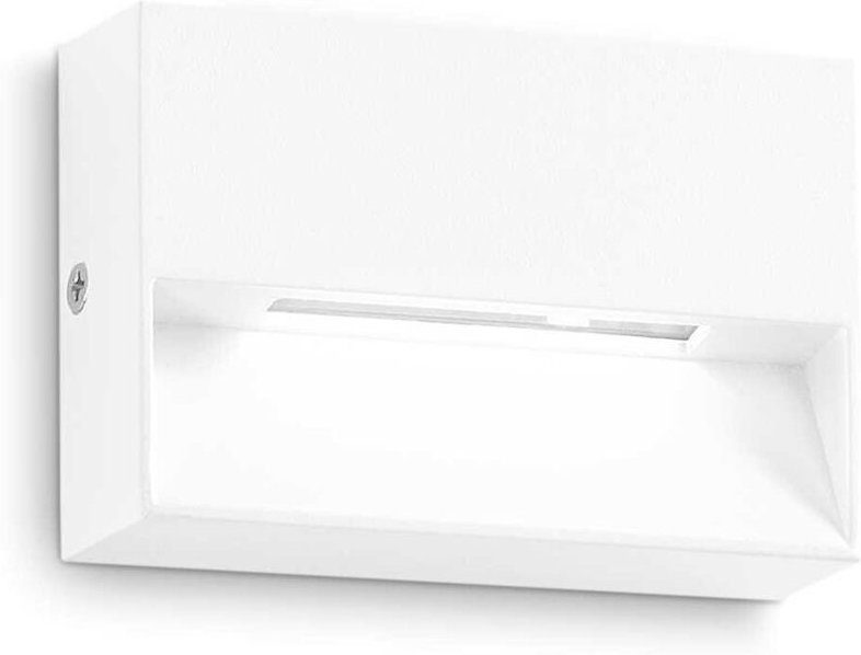 Dedra Integrierte rechteckige LED-Wandleuchte für den Außenbereich, weiß, 160 lm, 3000 k, IP65 - Ideal Lux