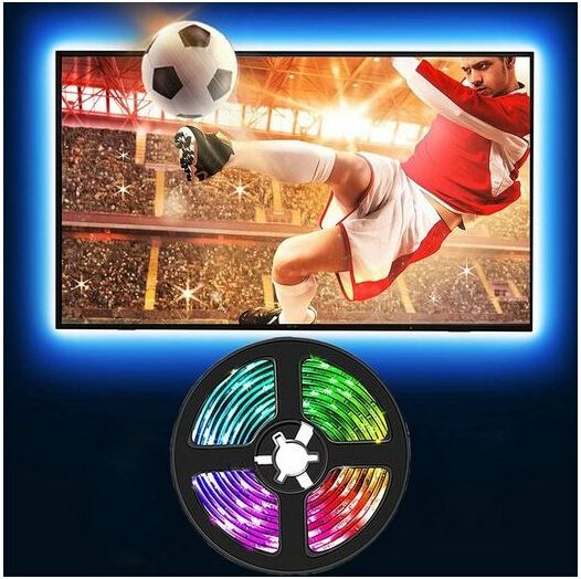LED Stripe, LED-Streifen, LED TV-Hintergrundbeleuchtung, LED Stripe Farbiger Farbwechsel, manuelle Drei-Tasten, wasserdi...