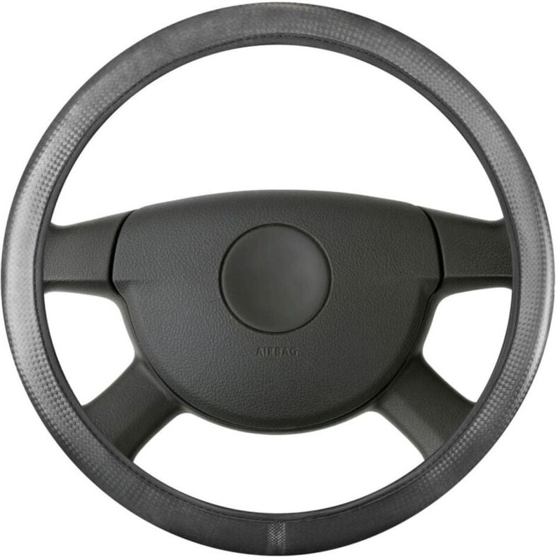 Carcomfort - Lenkradhülle Easy Grip Hollow, Auto-Lenkradschoner Universalgröße 38 cm schwarz
