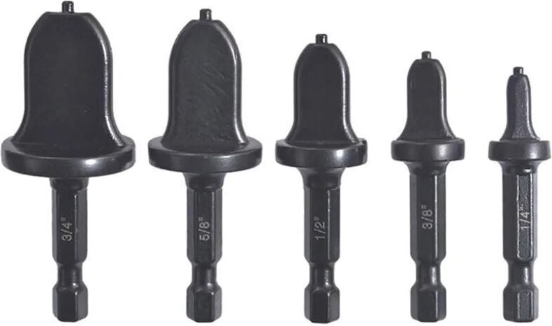 ZVD - 5 pièces Hexagon Shank Tuyau en Cuivre, Outil d'Écrasement avec Forets de Réparation