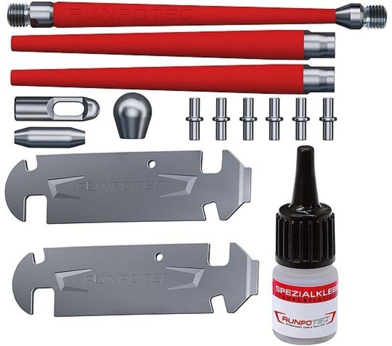 Reparatur-Set GF3, für Glasfaserstab Ø 3 mm, Gewinde RTG Ø 6 mm, 15-teilig