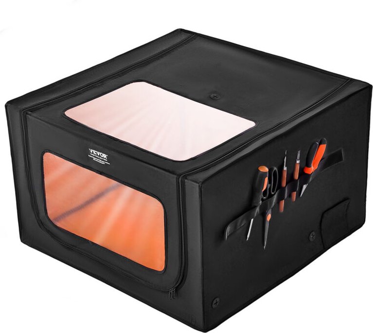 Lasergravierer Gehäuse, 80x80x50cm, Laser Gehäuse, Sicht in zwei Richtungen, flammhemmende und feuerfeste Schutzhülle, m...