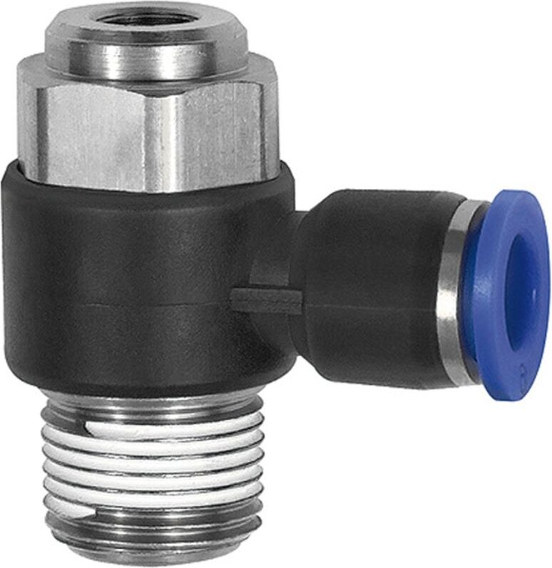 Drosselrückschlagventil »Blaue Serie«, Abluftdros., r 1/2 a. Ø8mm - Riegler