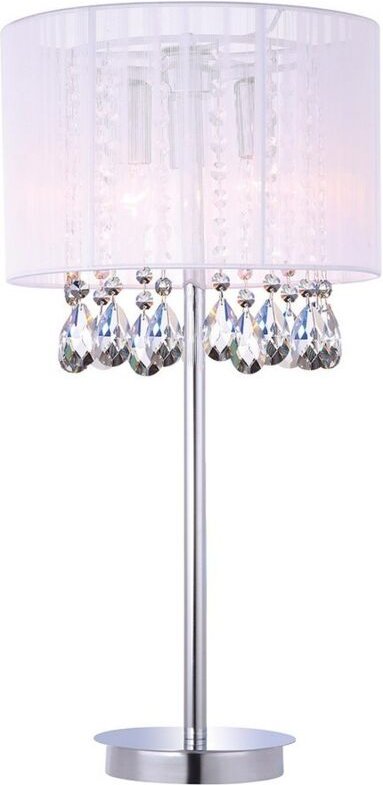 Essence - Tischlampe White 3 Light mit weißem Stoffschirm, E14 - Italux