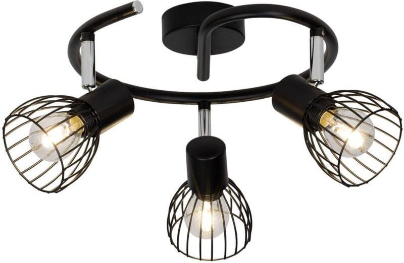 Brilliant - 3er Spot Blacky schwarz ø 30 cm E14 Deckenstrahler