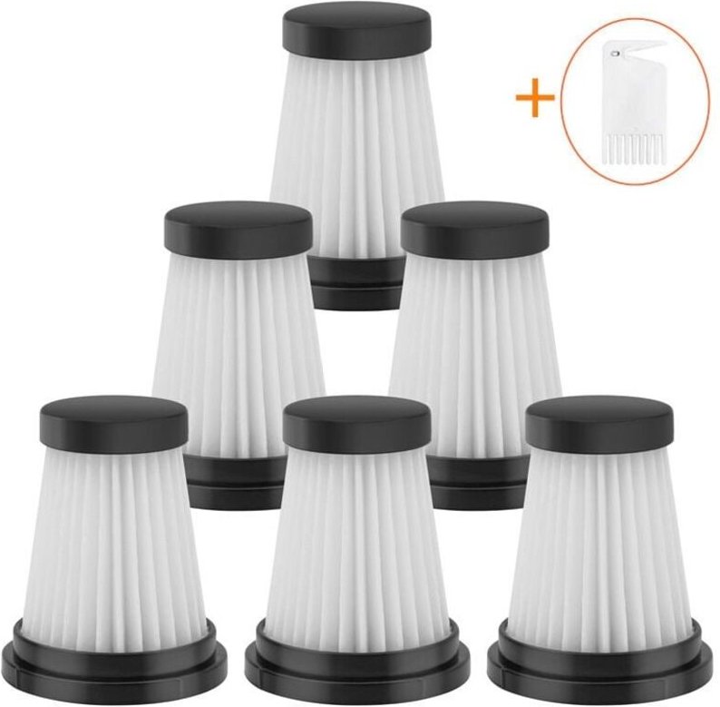 6er-Pack Ersatz-HEPA-Filter für kabellose Staubsauger, für Moosoo K12 K12 Pro K13, für Genius Invictus One 1.0 X7 / 2.0,...