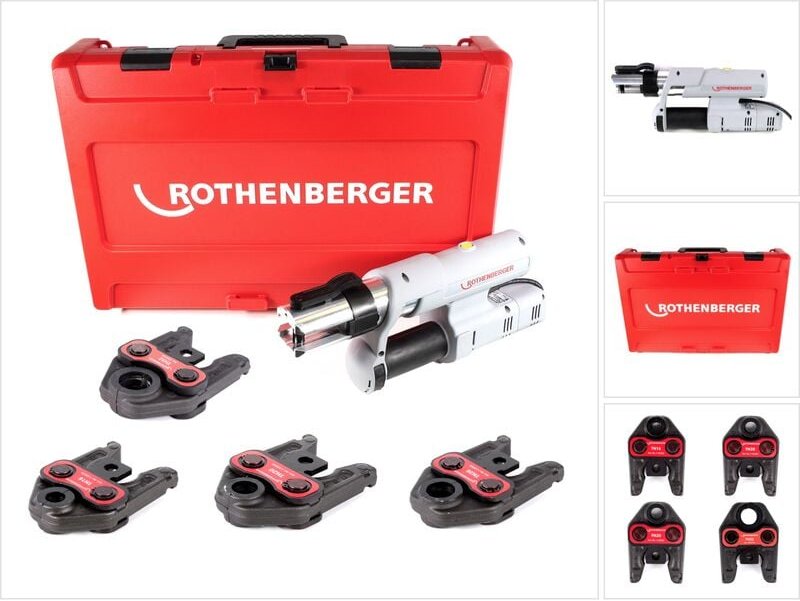 Elektrohydraulische Fitting - Pressmaschine romax ac eco, Set mit Pressbacken Kontur 'th' - Rothenberger