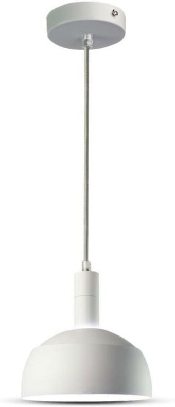 Kunststoff Pendelleuchte E14 V-TAC Mit Aluminiumrutsche Ø180mm VT-7100 - SKU 3920 Weiß