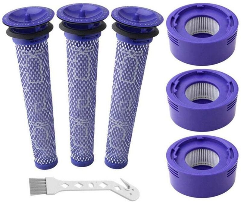 Accessories for Dyson V7 V8 vacuum cleaner front 3 + rear 3 + white brush