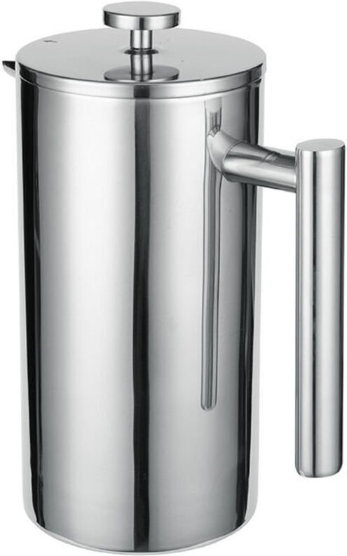 1-Liter-Edelstahl-French-Press (5 Tassen), doppelwandige, isolierte Thermoskanne, Kaffeepresse mit Ersatzfiltern und Anl...