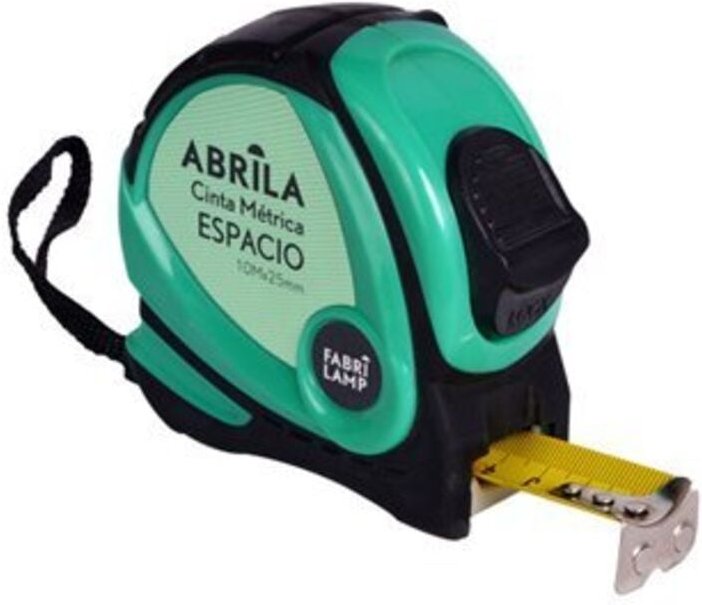 Maßband 10mx25mm schwarz/grüner Clip, magnetischer Einhängegriff, arretierbar und ergonomisch