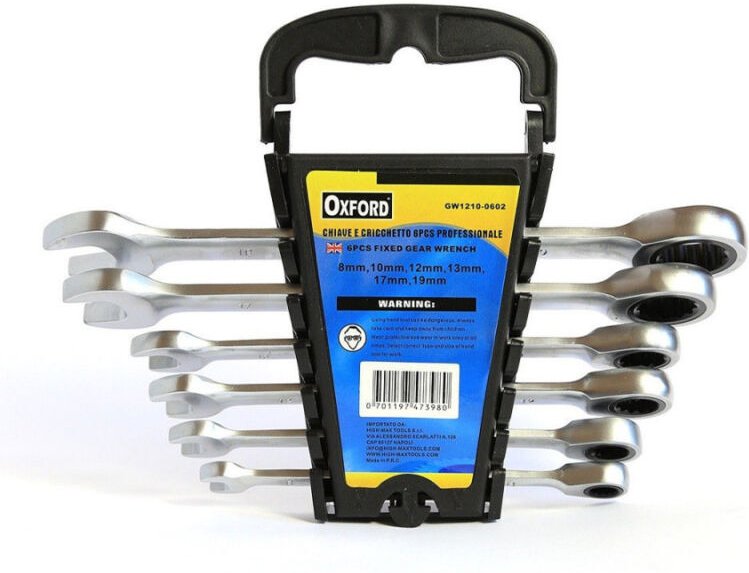 Trade Shop Traesio - Trade Shop - ringratschenschlüssel 6ER-SATZ chrom-vanadium 8/10/12/13/17/19 -