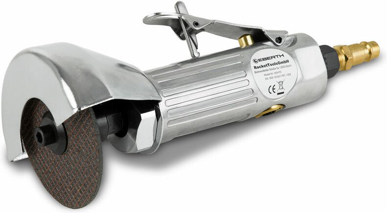 Eberth - Winkelschleifer Trennschleifer Druckluft, 6 bar Arbeitsdruck, 1/4 Zoll Anschluss, 20000 U/min, inkl. Trennschei...
