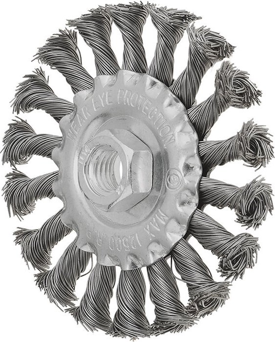 Zirkularbuerste mit gedrehtem Draht 125 mm m14 fuer Schleifer