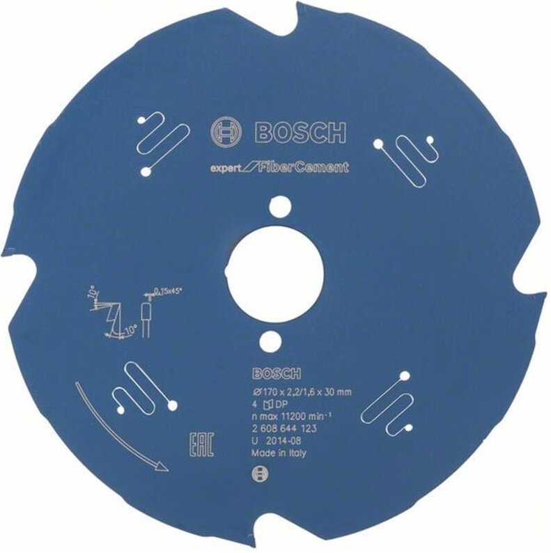 Hm Kreissägeblatt 170x30x2,2,Z 4 Expert for Cement - Bosch