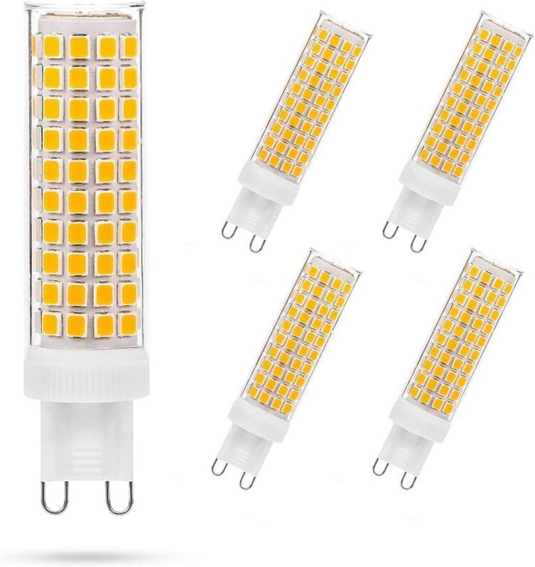 G9 LED-Lampe, 10 W, entspricht 100 W Halogenlampe (G9), 1200 lm, Wechselstrom 100–265 V, warmweiß (3000 K), nicht dimmba...