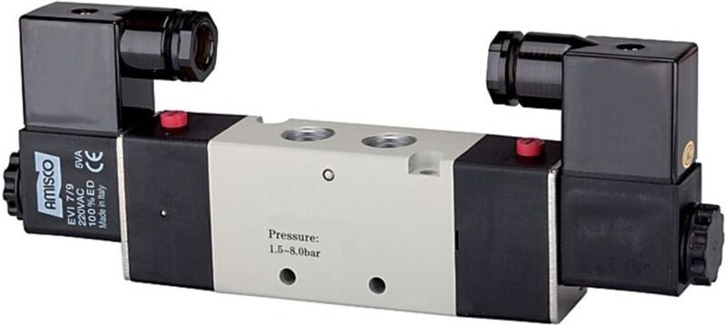 5/2-Wegeventil elektropn. »4V« bist., G1/4, 230V 50 Hz, 1300l/min - Riegler