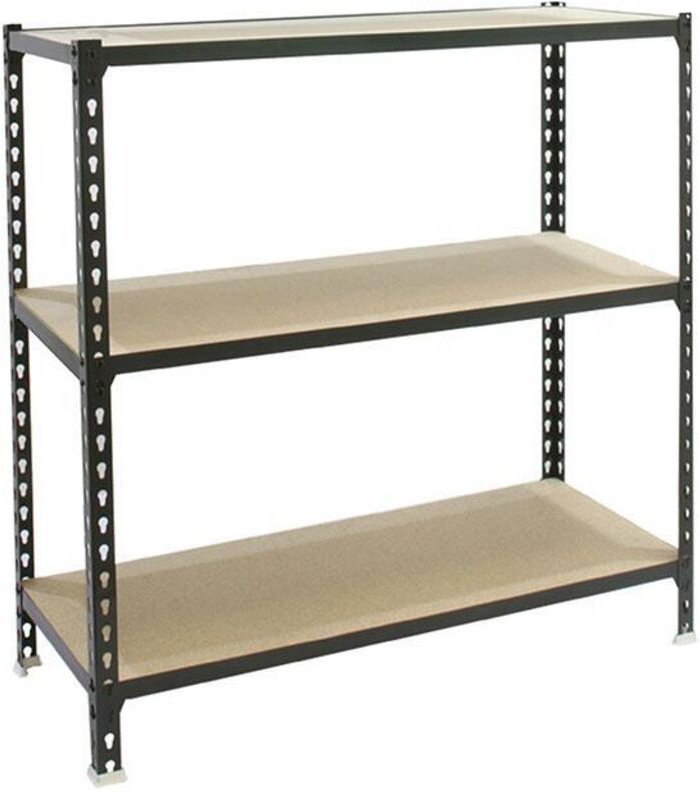 Simonrack Leichte Regal in Anthrazit und Holz 900x1100x500 mm