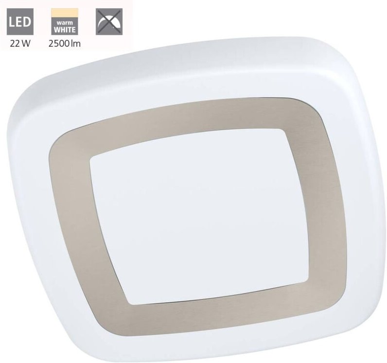 Led Deckenleuchte Ruidera weiß silber 48 x 48 cm Deckenlampen & Kronleuchter - Eglo