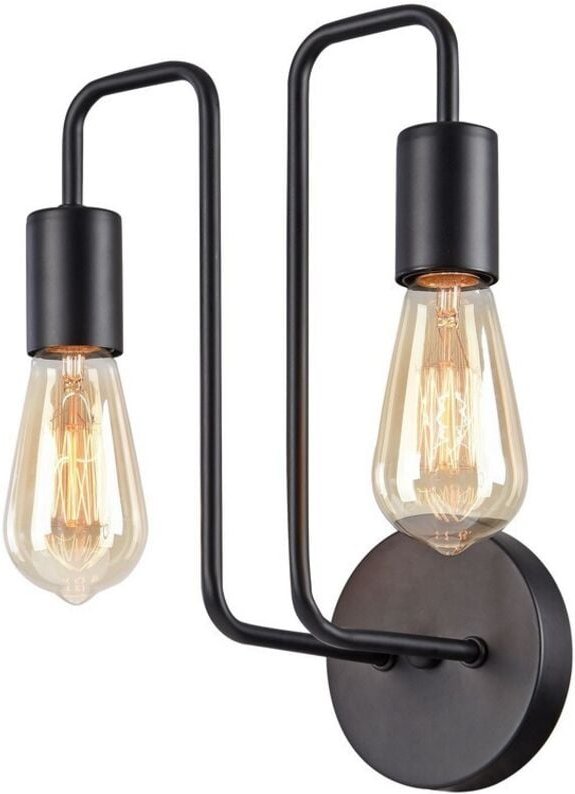 Maytoni - Wandlampe Wandleuchte Wohnzimmerlampe Schlafzimmer 2 flammig Metall schwarz E27