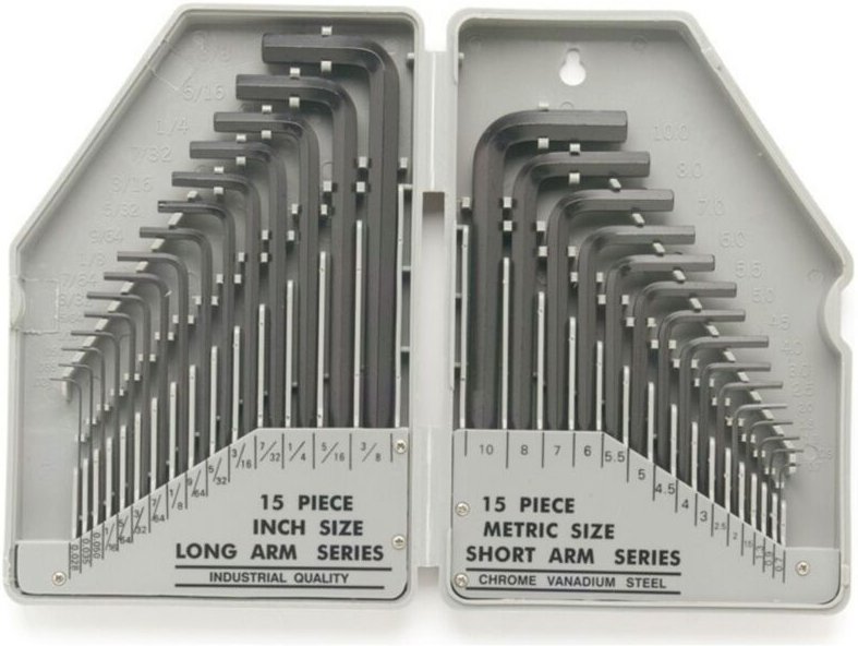 Toolland Inbusschlüsselset SAE Zoll/Metrisch 30-teilig, 6kantschlüssel Set, Allen Key, 30 Sechskantschlüssel mit Aufbewa...