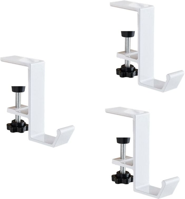 Verstellbarer Haken für die Schreibtischkante, Gaming-Headset-Aufhänger, 3 Stück