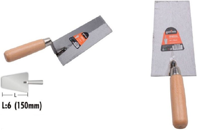 Trade Shop Traesio - Trade Shop - länder in acciaio 150 mm 6' trapezio manico in legno 90484 -