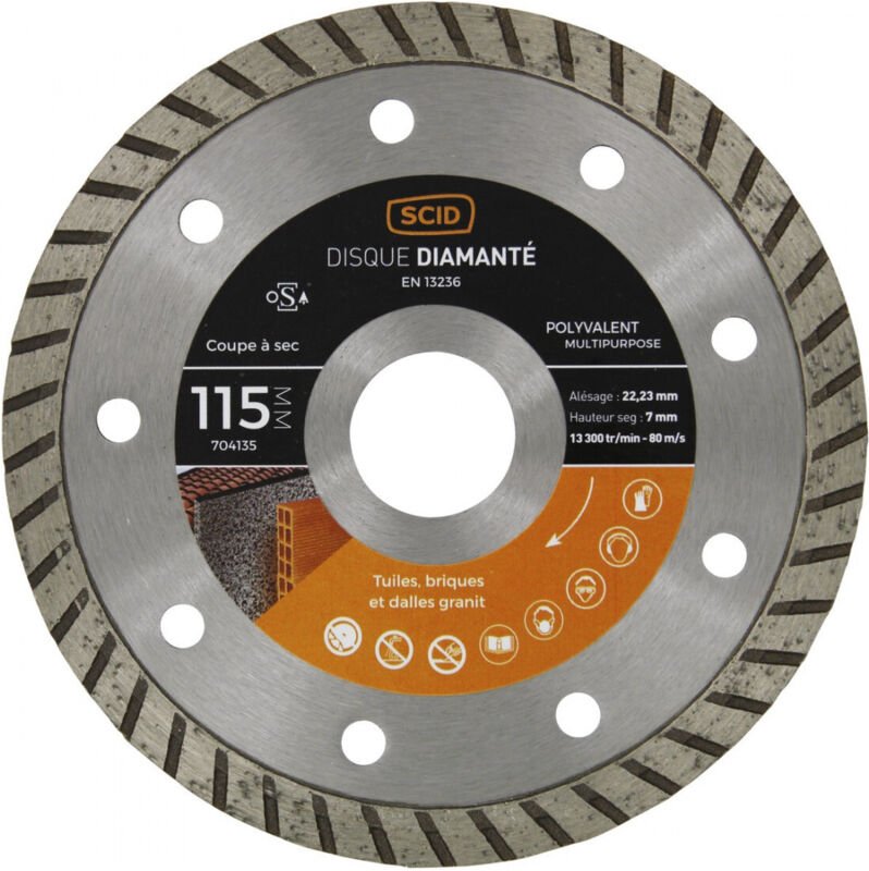 Vielseitiger gelochter Scheibe 115 22,23