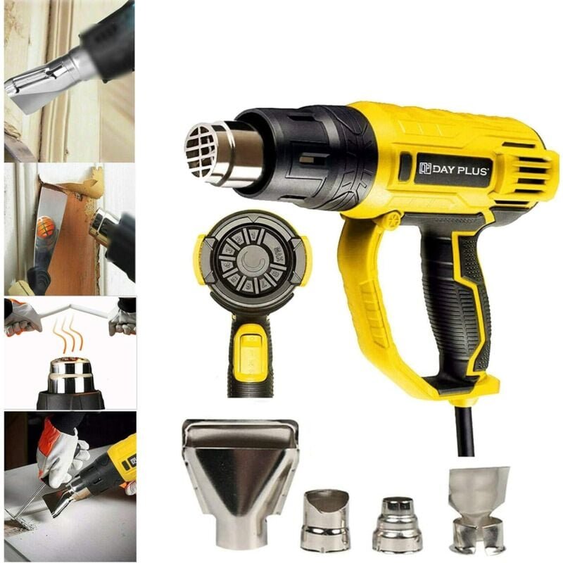 Dayplus - Heißluftgebläse zum Entlacken Entfernen von Lack Lack Auflösen von Klebstoffen Heißluft Heißluftgebläse Temper...
