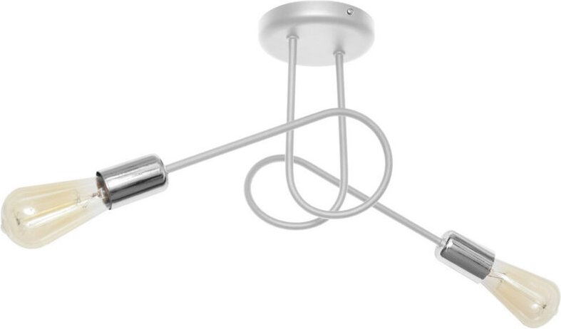 Helam - oxford Halbbündige Deckenleuchte mit mehreren Armen Weiß, Chrom 38cm