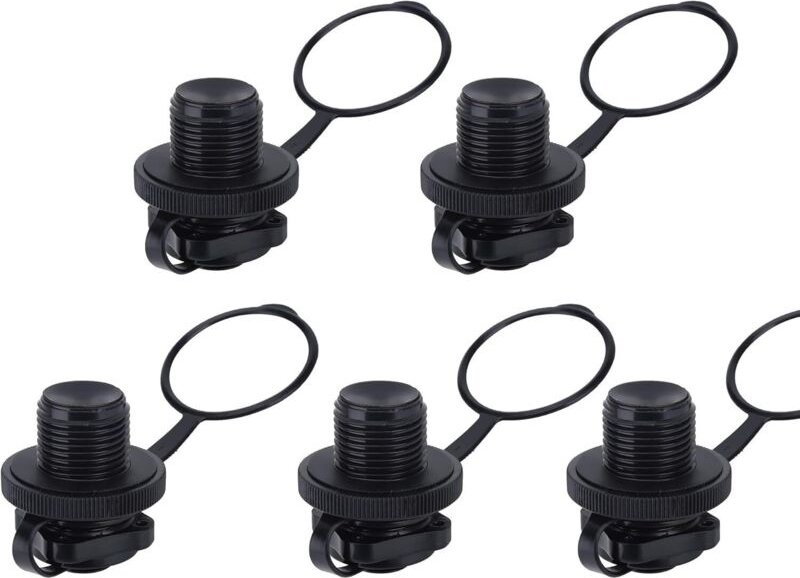 Spiralförmiges Aufblasventil, 5 Stück Luftventile, Ventiladapterstopfen, spiralförmige aufblasbare Luftstopfen für Schla...