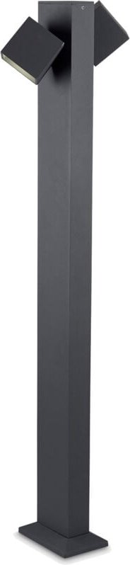 Leds-c4 - Baliza Ip65 Cubus Bollard Led 22W Blanco Cálido - 3000K On-Off Gris Urbano 1031